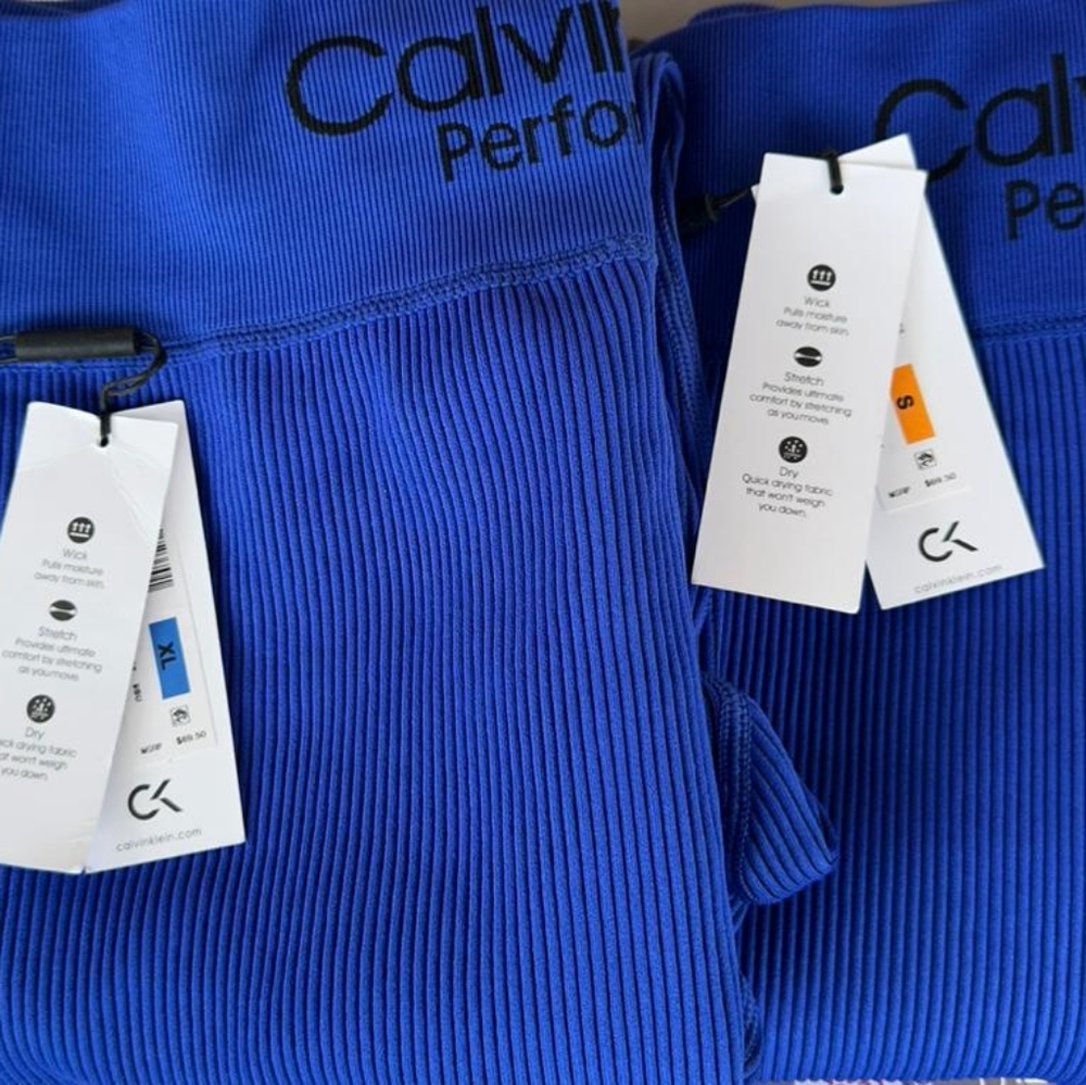 Ribbed Calvin Klein Performance High Waist 7/8 Length Tights
